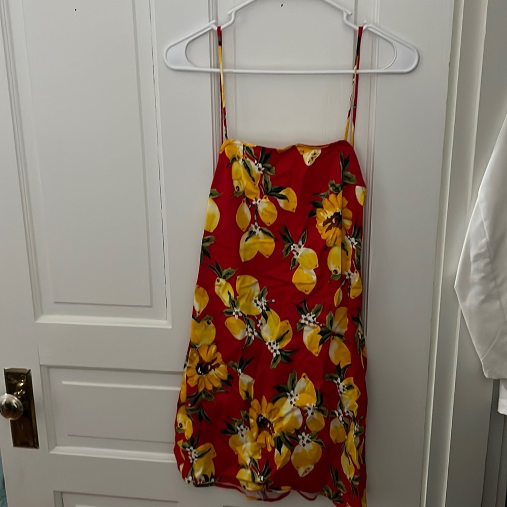 beautiful lemon dress from revolve!